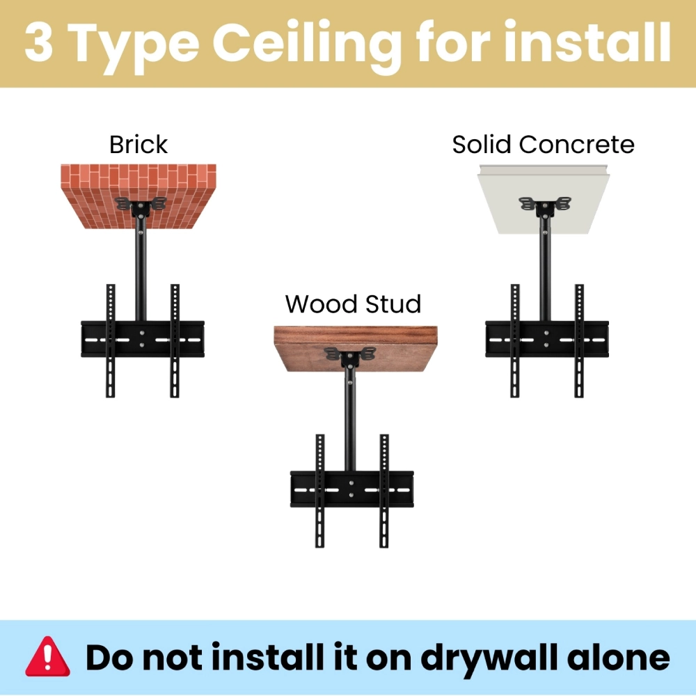 DS LED Ceiling Mount Stand 26" To 55" | Movable and Adjustable (766-2) view 7